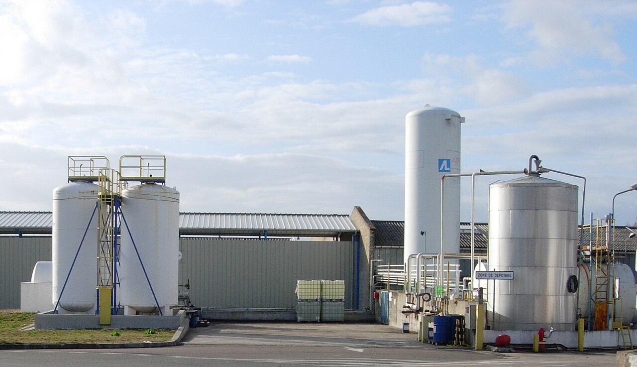 Industrial MEG storage tanks